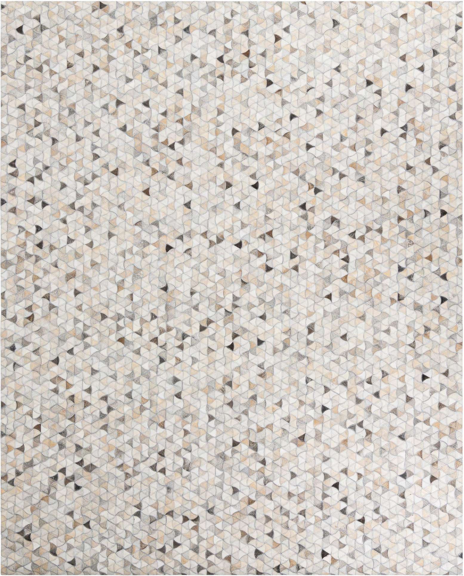 7' 10 x 9' 9 Cowhide Leather Rug