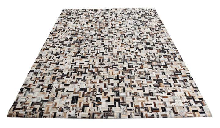 8' x 10' 1 Cowhide Leather Rug