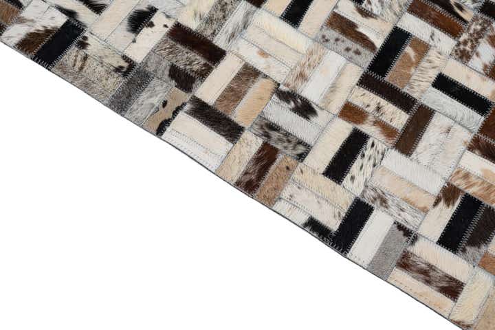 8' x 10' 1 Cowhide Leather Rug