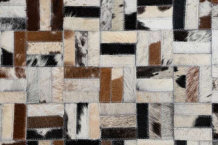 8' x 10' 1 Cowhide Leather Rug