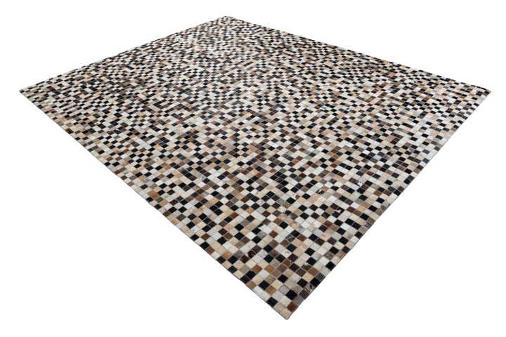 8' x 9' 10 Cowhide Leather Rug