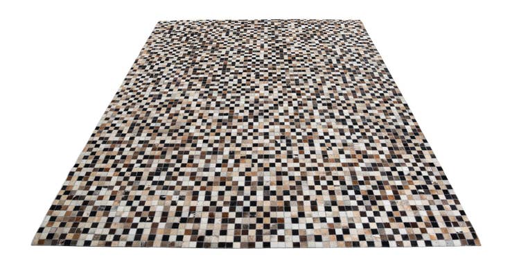 Detail image of 8' x 9' 10 Cowhide Leather Rug