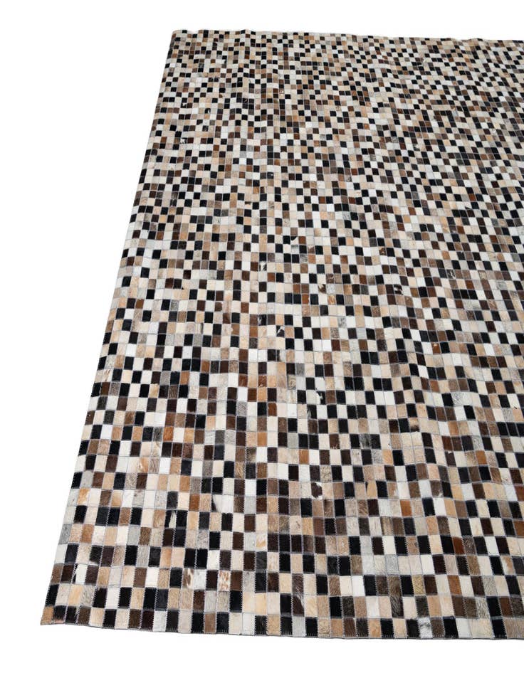 Detail image of 8' x 9' 10 Cowhide Leather Rug