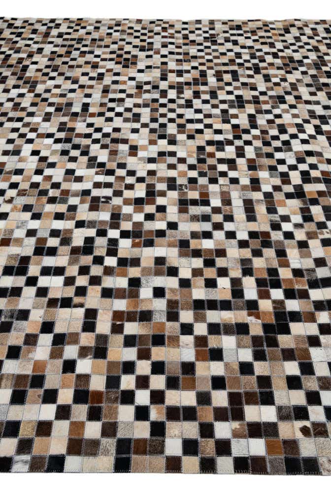 8' x 9' 10 Cowhide Leather Rug