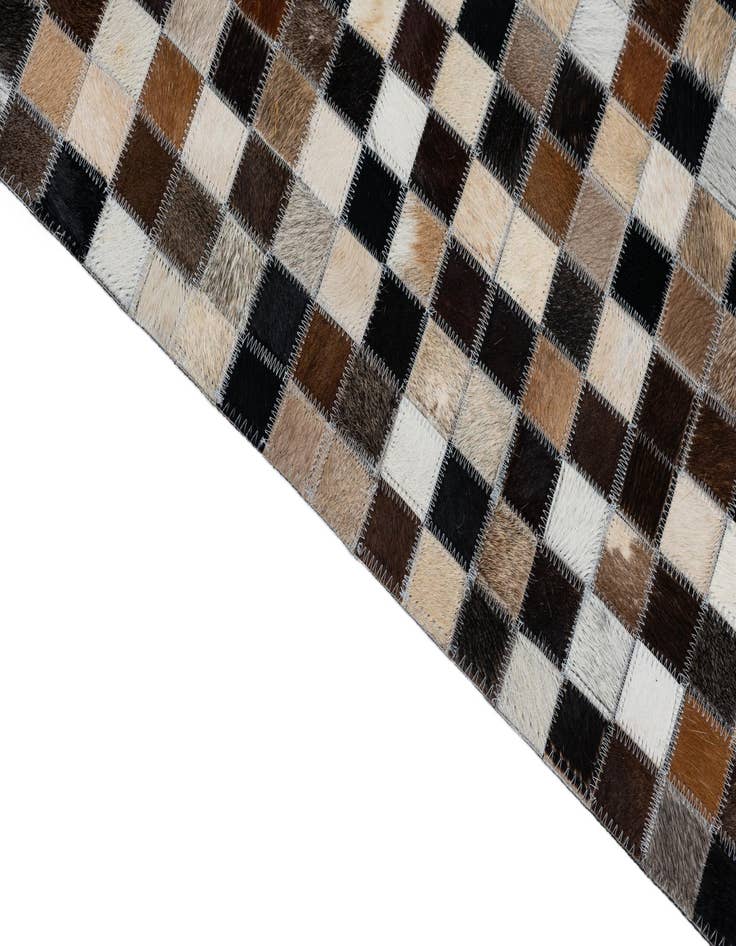 Detail image of 8' x 9' 10 Cowhide Leather Rug
