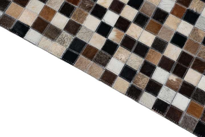 8' x 9' 10 Cowhide Leather Rug