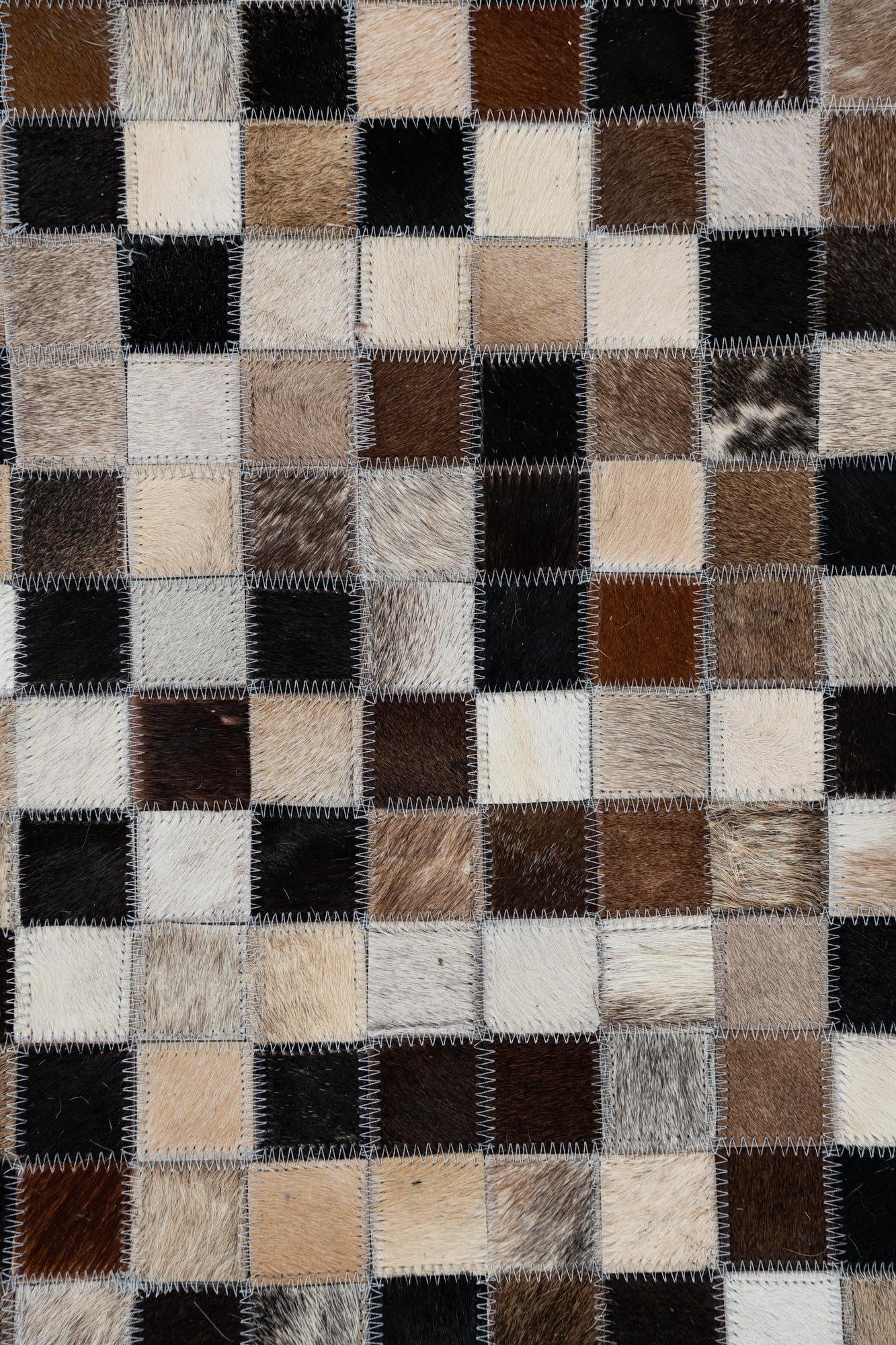 8' x 9' 10 Cowhide Leather Rug