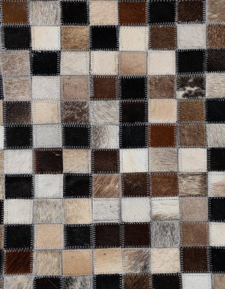 Detail image of 8' x 9' 10 Cowhide Leather Rug