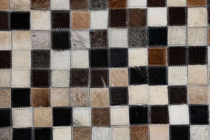 8' x 9' 10 Cowhide Leather Rug
