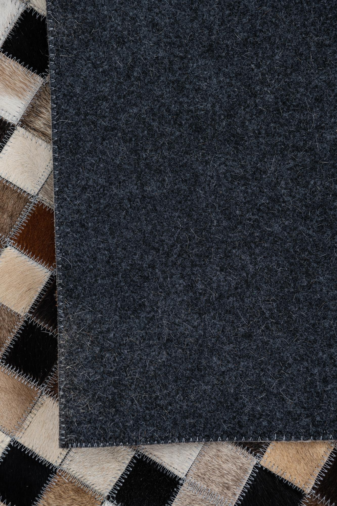 8' x 9' 10 Cowhide Leather Rug