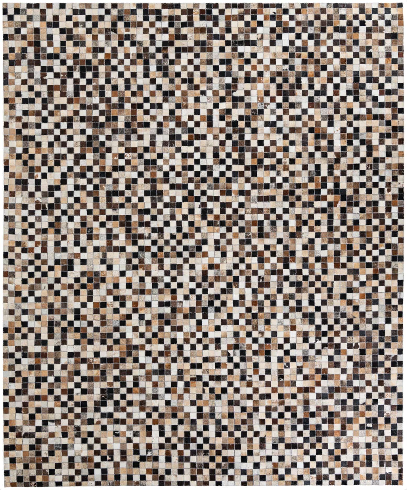 8' x 9' 10 Cowhide Leather Rug