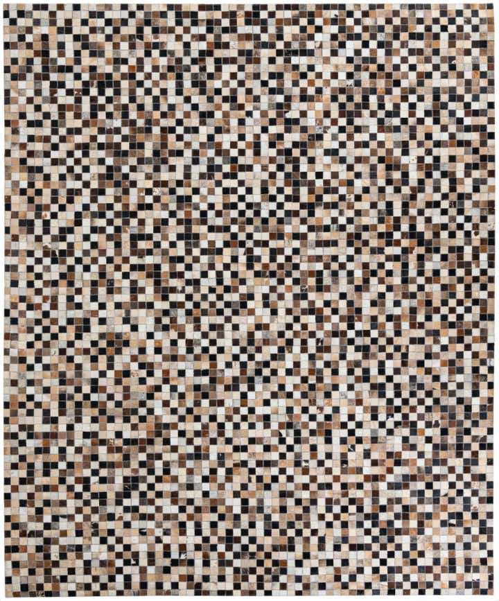 8' x 9' 10 Cowhide Leather Rug