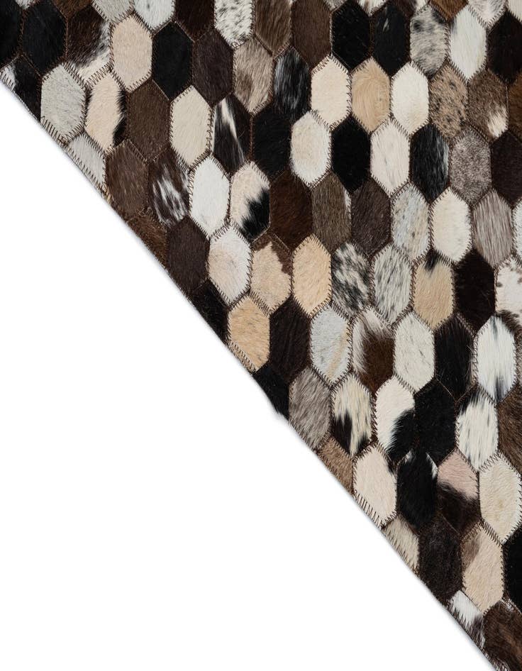 Detail image of 8' x 9' 9 Cowhide Leather Rug
