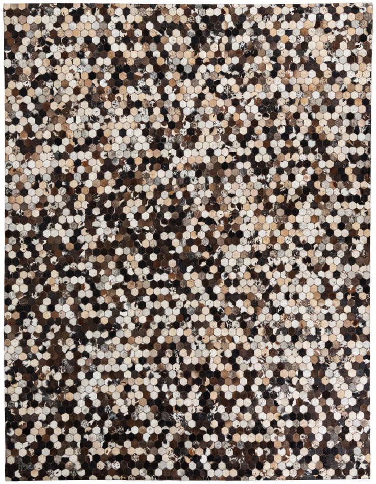 Detail image of 8' x 9' 9 Cowhide Leather Rug