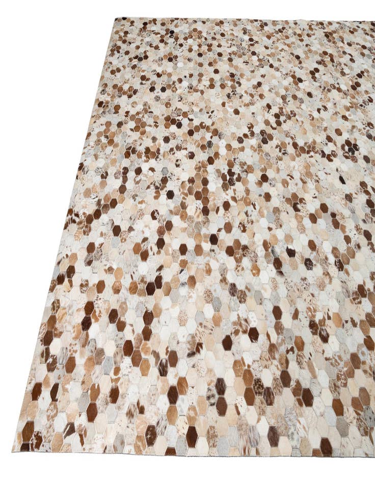 Detail image of 7' 10 x 9' 9 Cowhide Leather Rug
