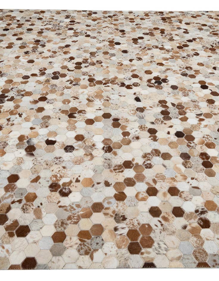 Detail image of 7' 10 x 9' 9 Cowhide Leather Rug