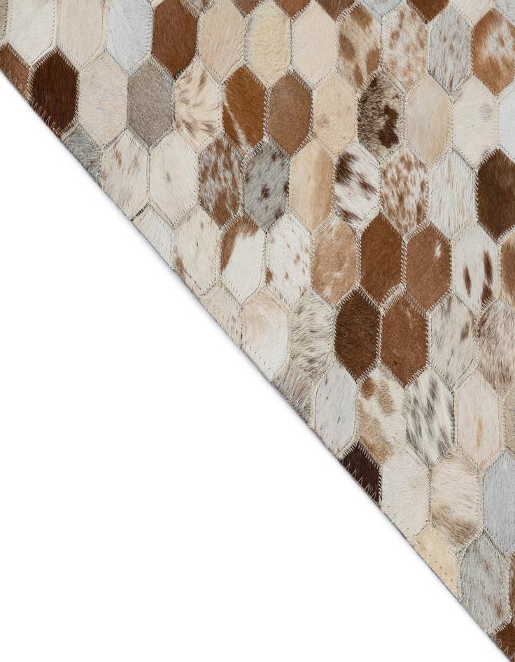 Detail image of 7' 10 x 9' 9 Cowhide Leather Rug