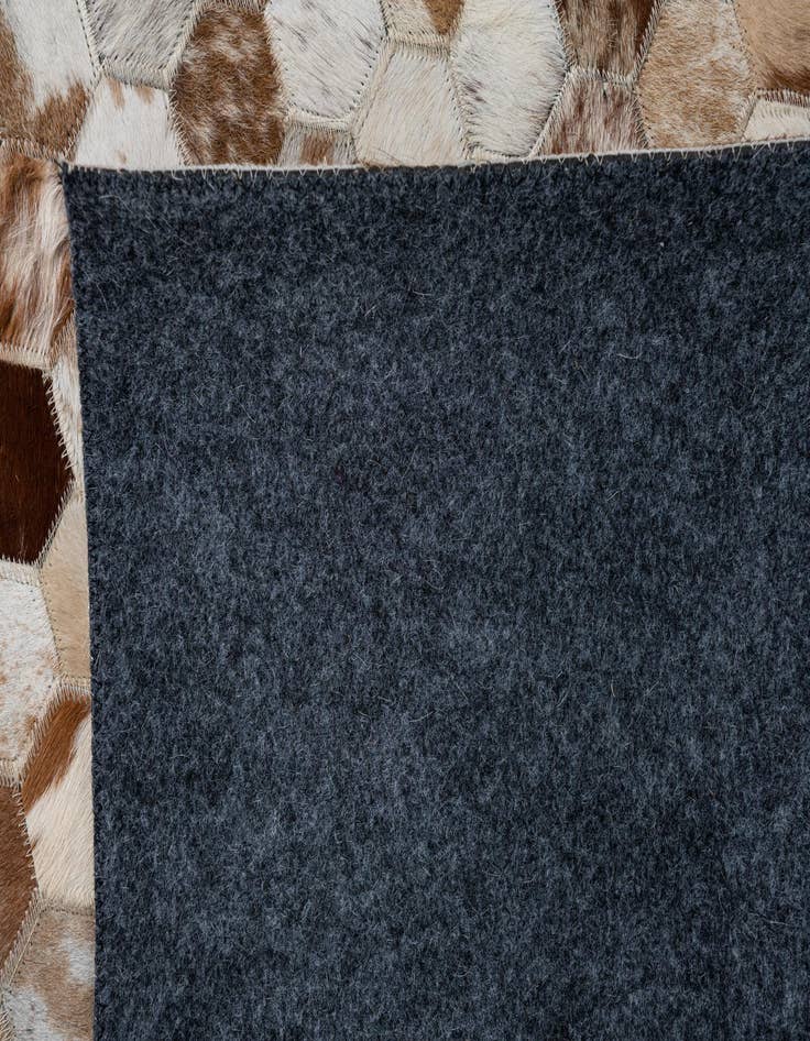 Detail image of 7' 10 x 9' 9 Cowhide Leather Rug