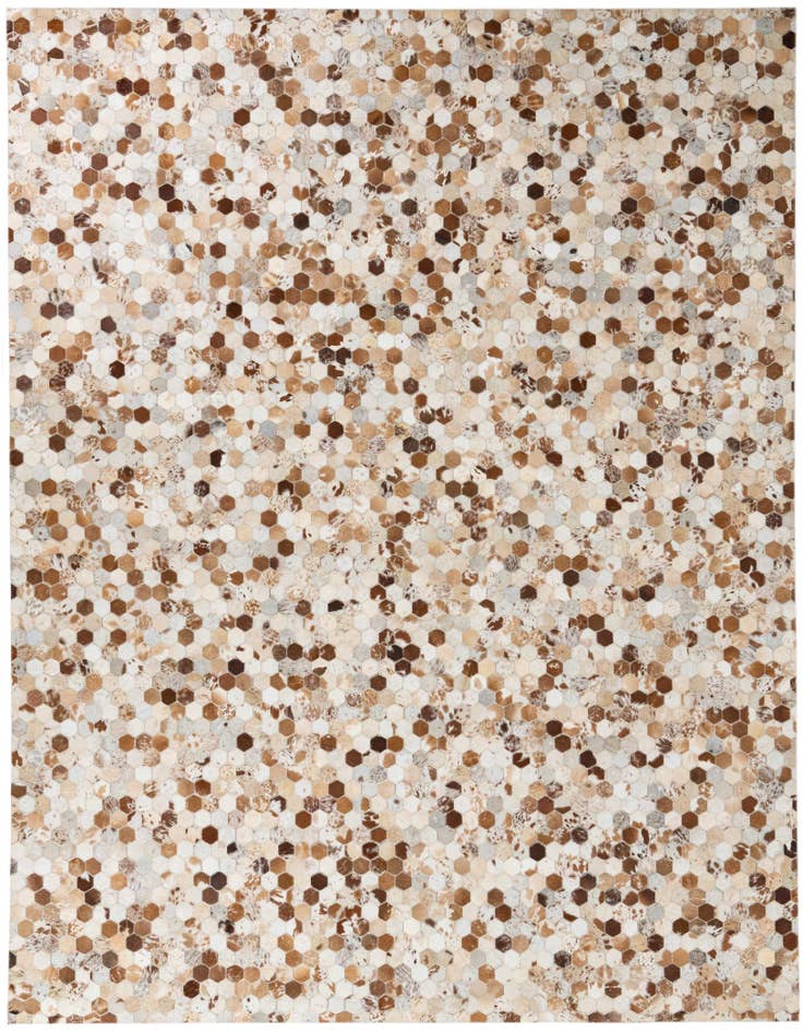 Detail image of 7' 10 x 9' 9 Cowhide Leather Rug