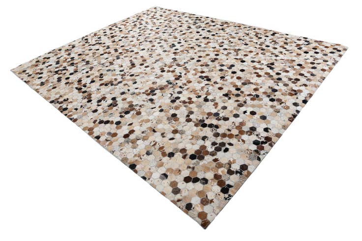 Detail image of 8' x 9' 10 Cowhide Leather Rug