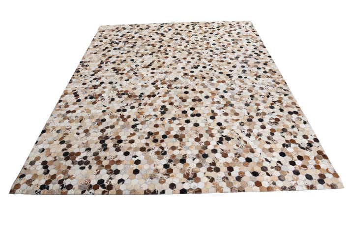 8' x 9' 10 Cowhide Leather Rug