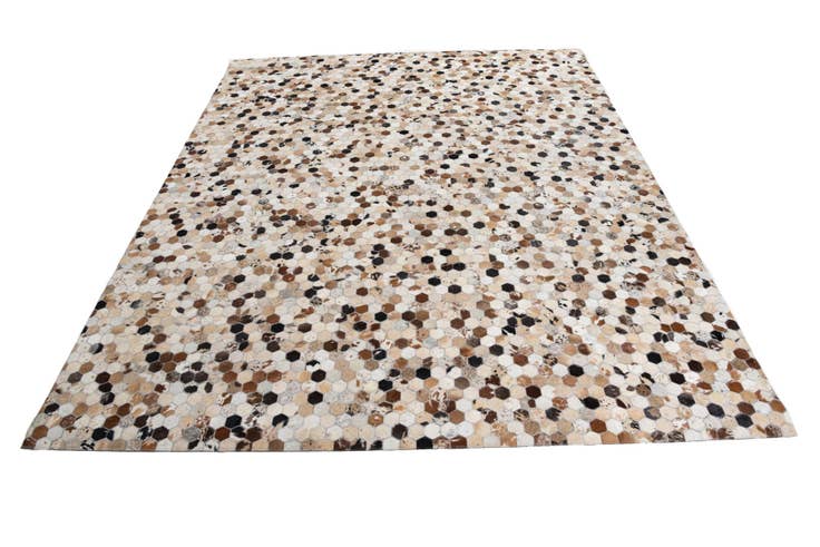 Detail image of 8' x 9' 10 Cowhide Leather Rug