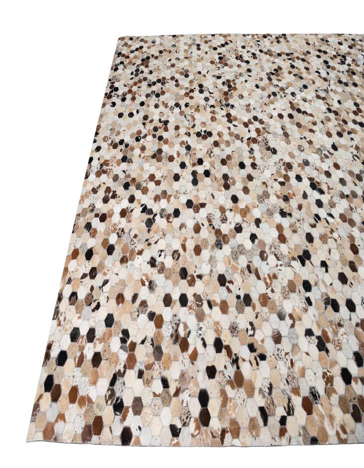 Detail image of 8' x 9' 10 Cowhide Leather Rug