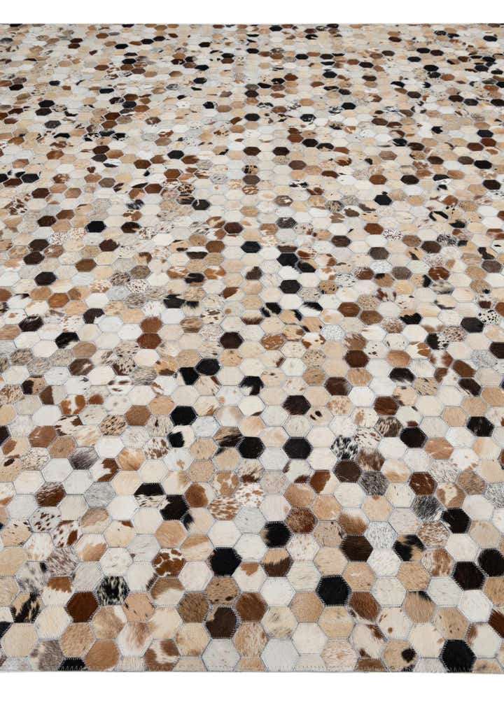 8' x 9' 10 Cowhide Leather Rug