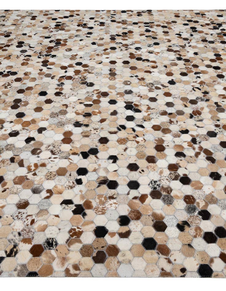 Detail image of 8' x 9' 10 Cowhide Leather Rug