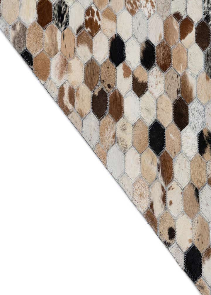 8' x 9' 10 Cowhide Leather Rug