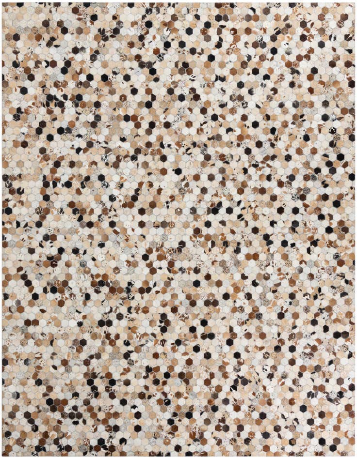 Detail image of 8' x 9' 10 Cowhide Leather Rug