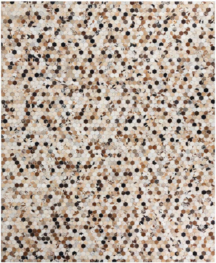 8' x 9' 10 Cowhide Leather Rug