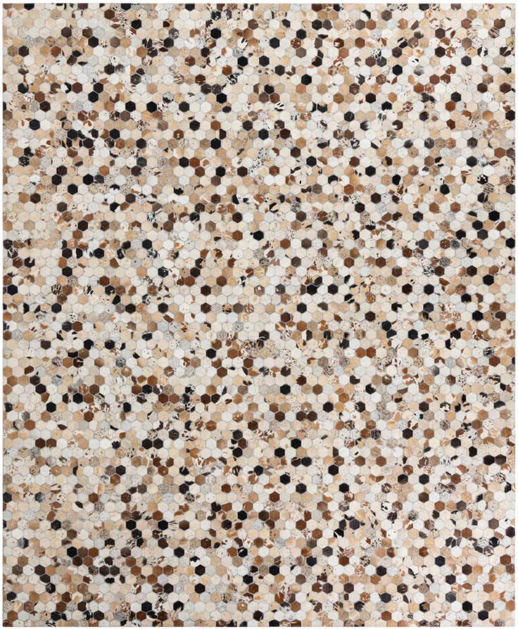 Detail image of 8' x 9' 10 Cowhide Leather Rug