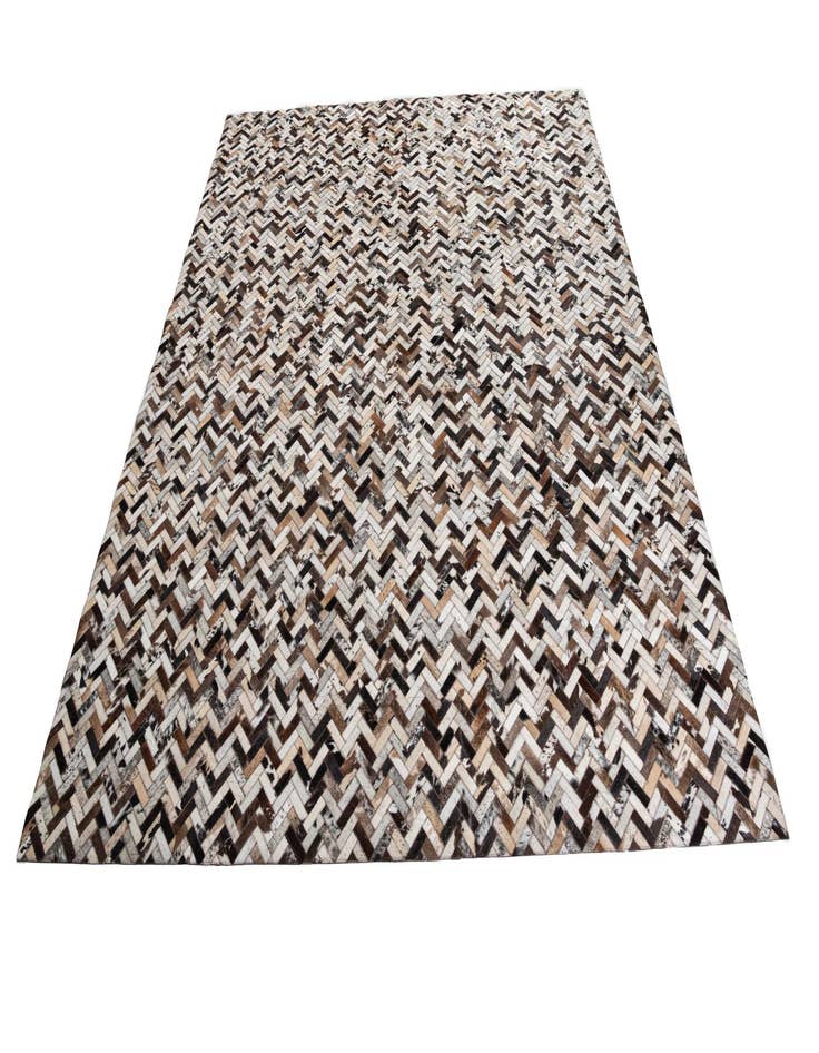 Detail image of 8' 1 x 9' 9 Cowhide Leather Rug