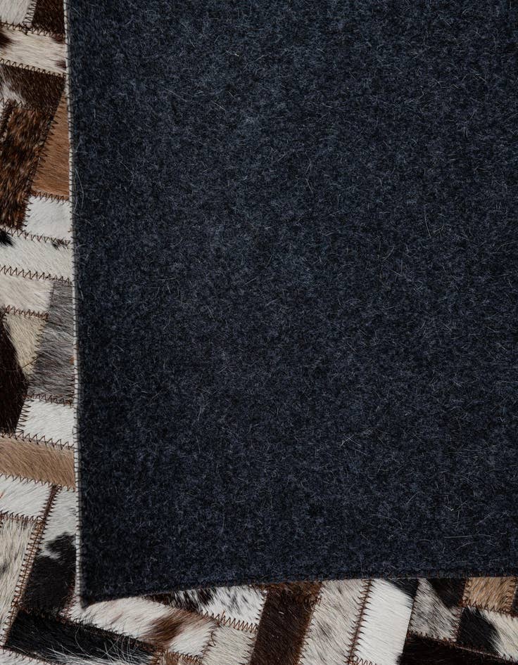 Detail image of 8' 1 x 9' 9 Cowhide Leather Rug