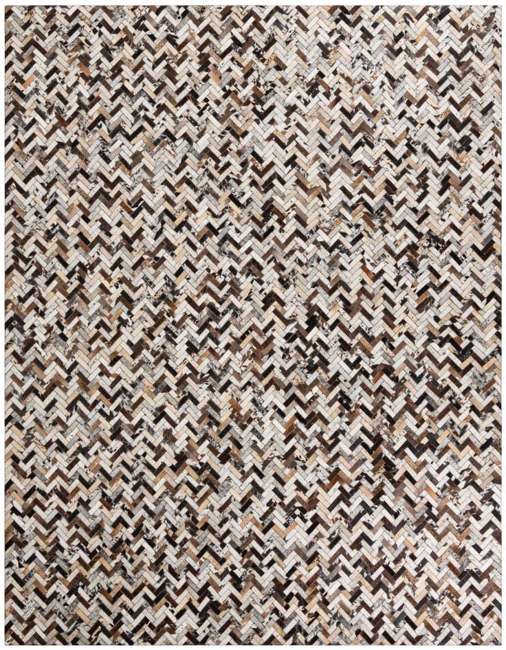 Detail image of 8' 1 x 9' 9 Cowhide Leather Rug