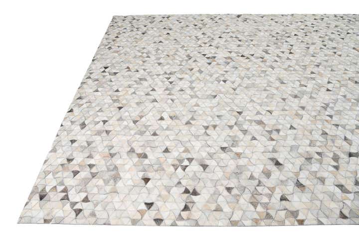 7' 10 x 10' Cowhide Leather Rug