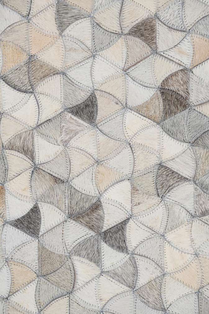 7' 10 x 10' Cowhide Leather Rug