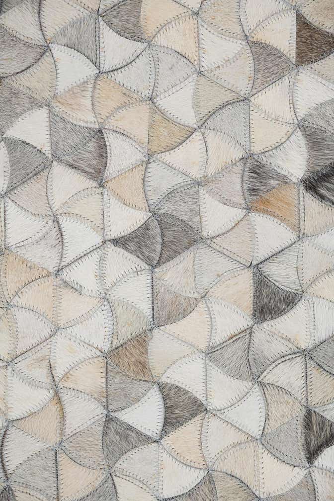 7' 10 x 10' Cowhide Leather Rug