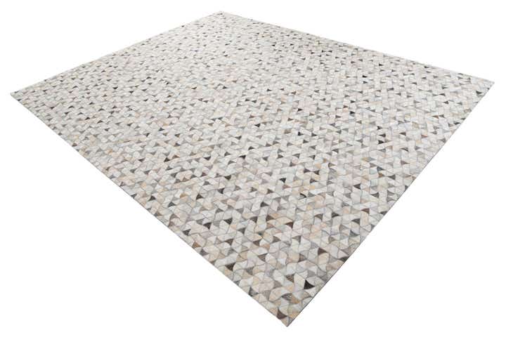7' 10 x 9' 10 Cowhide Leather Rug