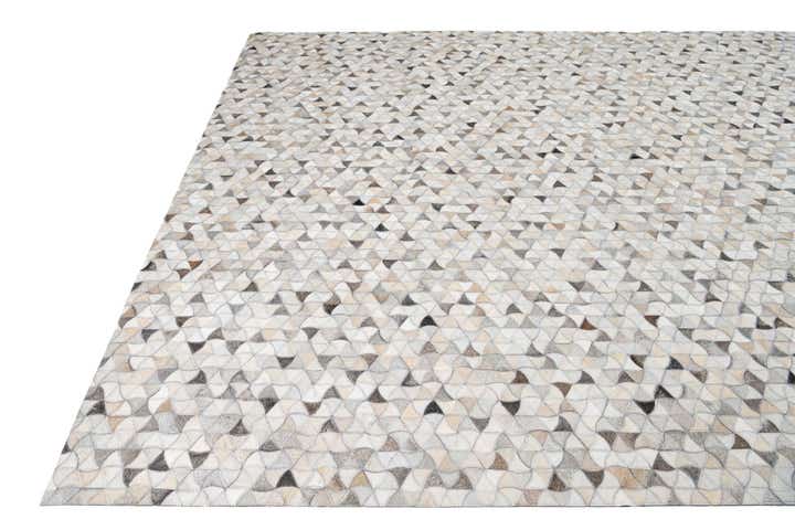 7' 10 x 9' 10 Cowhide Leather Rug