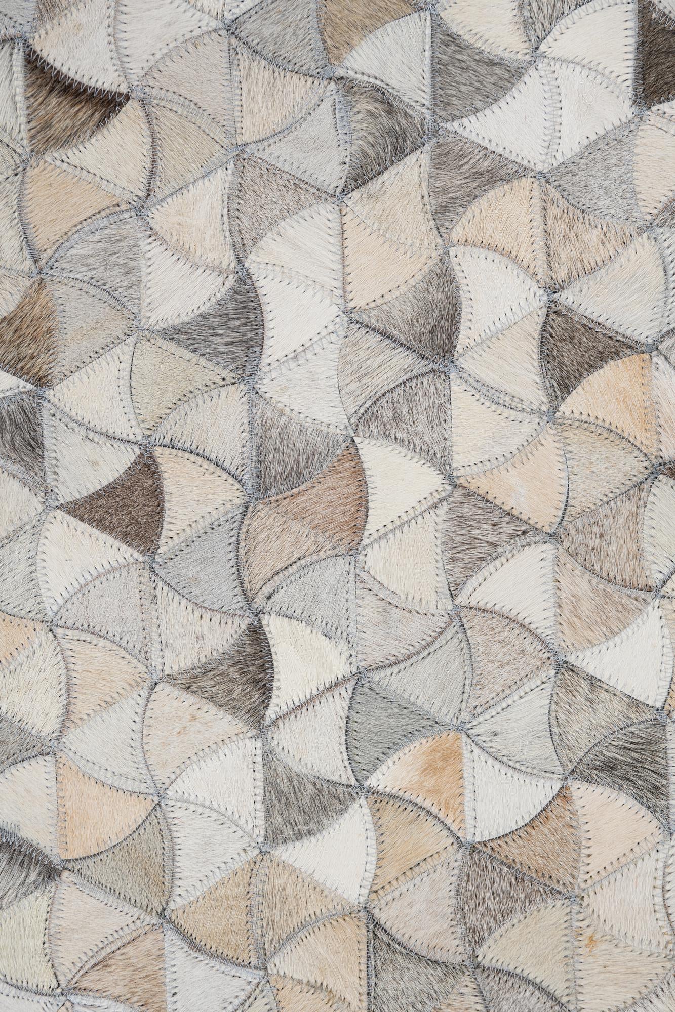 7' 10 x 9' 10 Cowhide Leather Rug