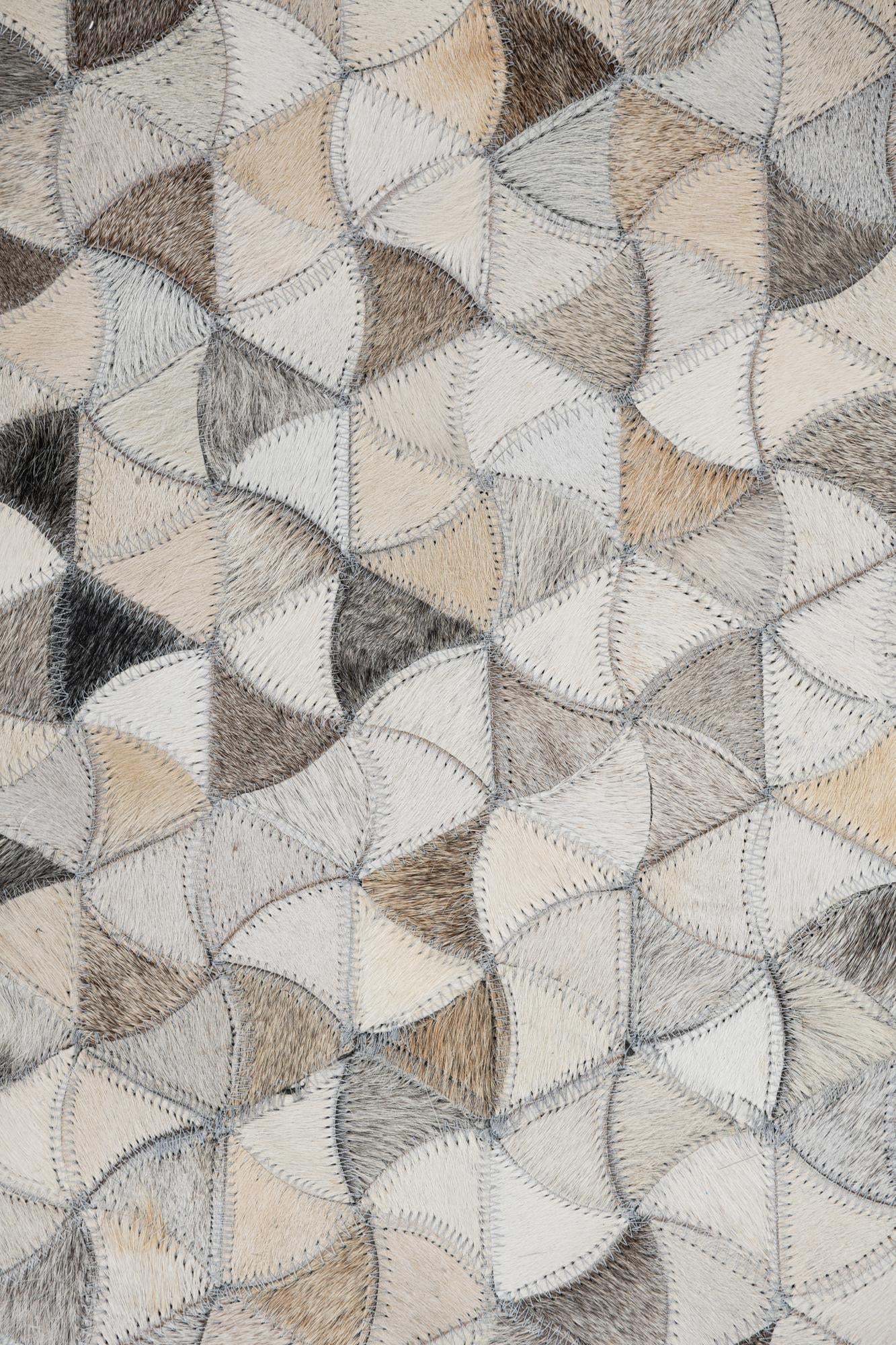 7' 10 x 9' 10 Cowhide Leather Rug