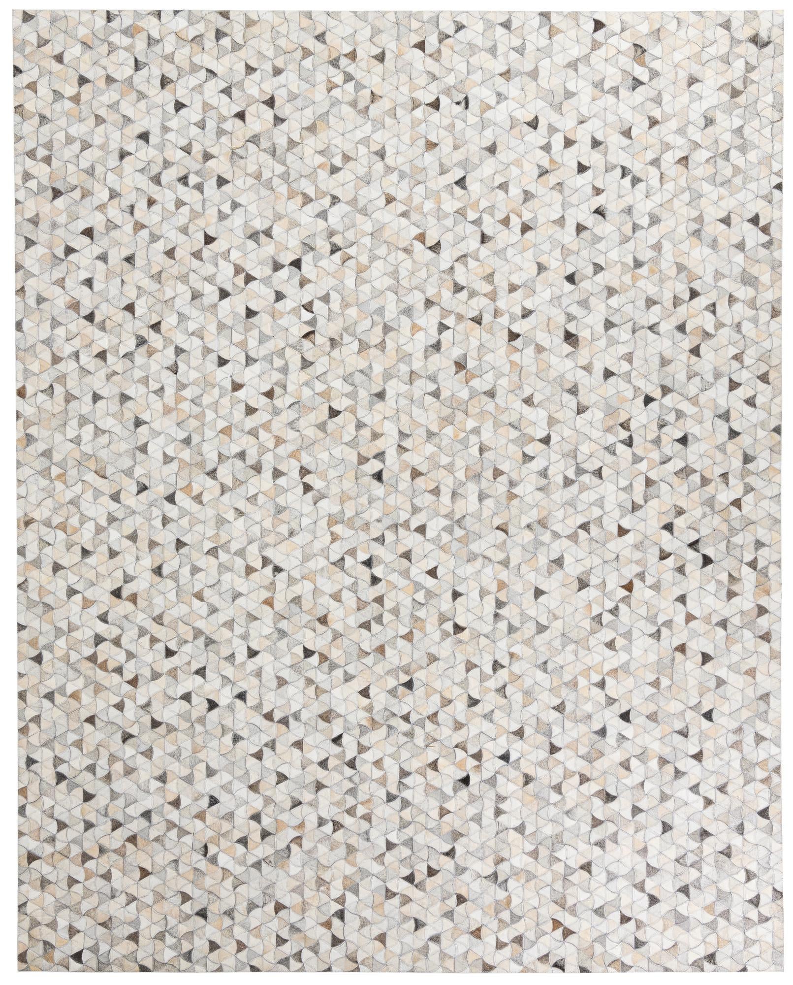 7' 10 x 9' 10 Cowhide Leather Rug