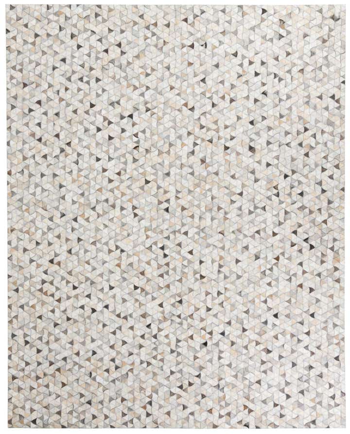 7' 10 x 9' 10 Cowhide Leather Rug