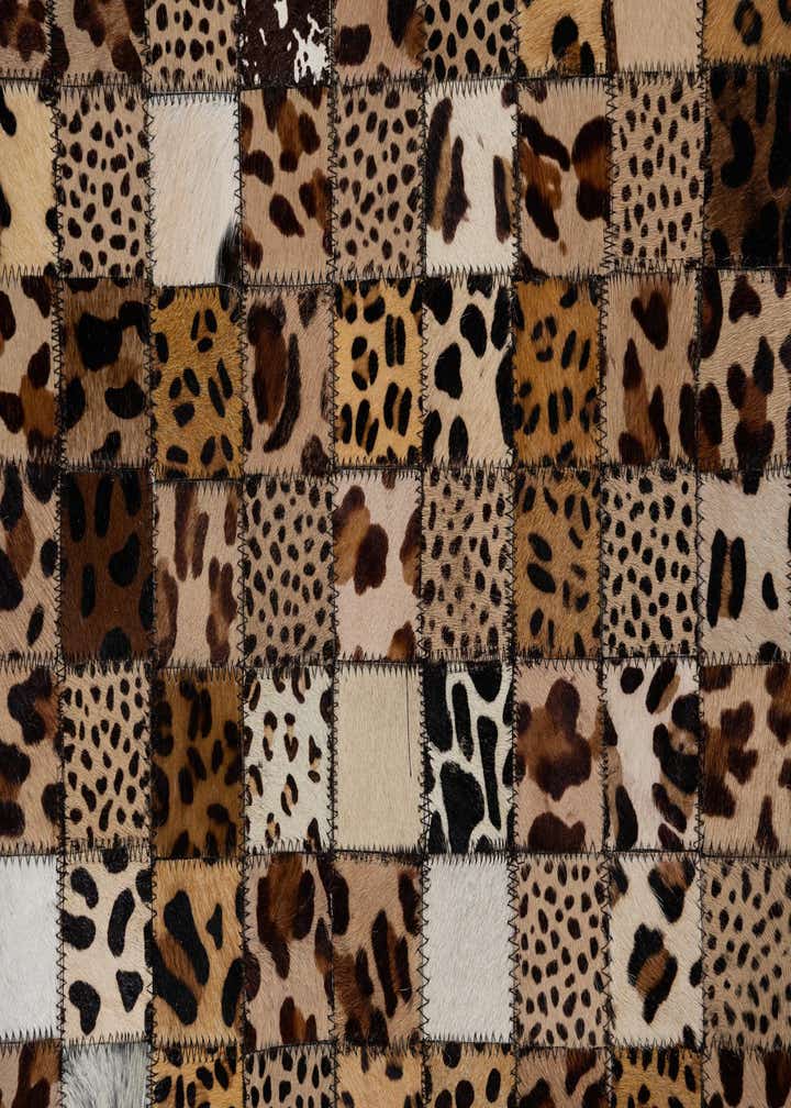 8' x 10' Cowhide Leather Rug