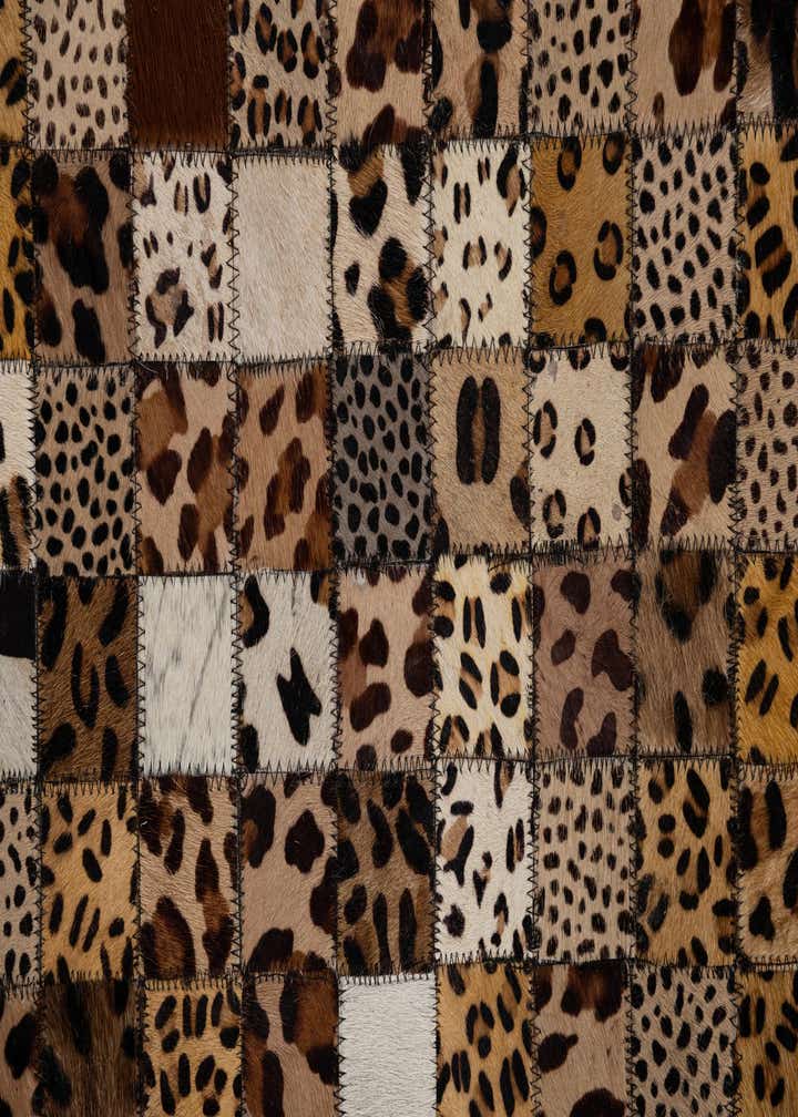 8' x 10' Cowhide Leather Rug