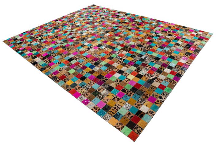 8' x 10' Cowhide Leather Rug