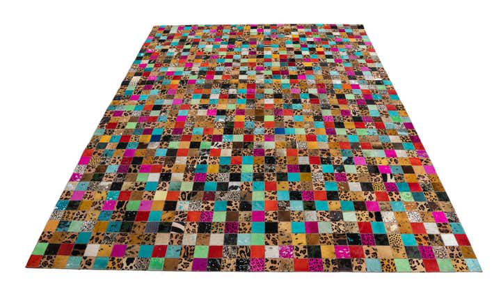 8' x 10' Cowhide Leather Rug