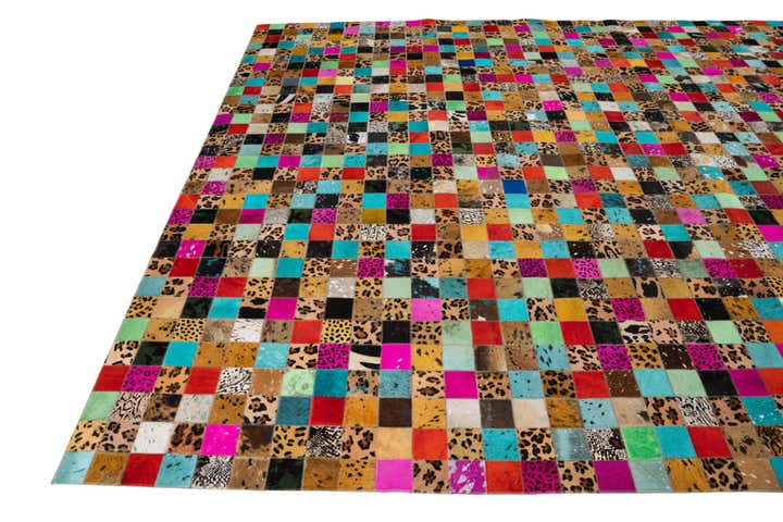 8' x 10' Cowhide Leather Rug